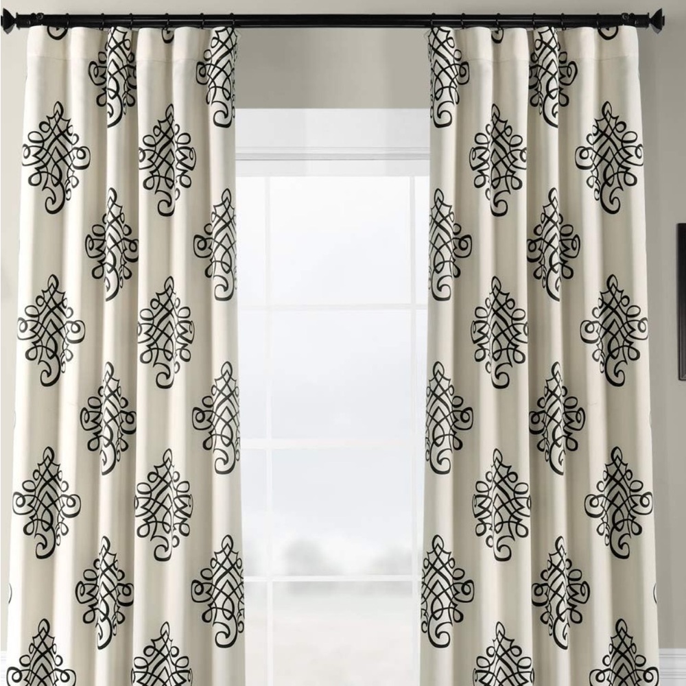 Exclusive Fabric & Furnishing Printed Darkening Curtain 50" x 96"